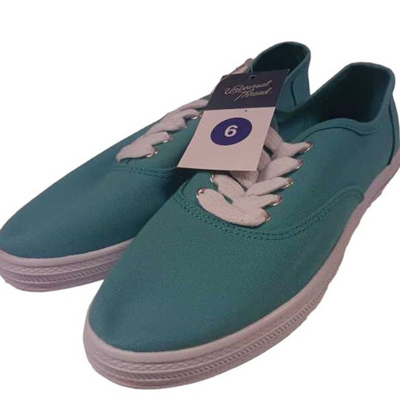 Women's Size 6 Lunea Lace-Up Canvas Sneakers - Blue + Free Shipping - Picture 1 of 8